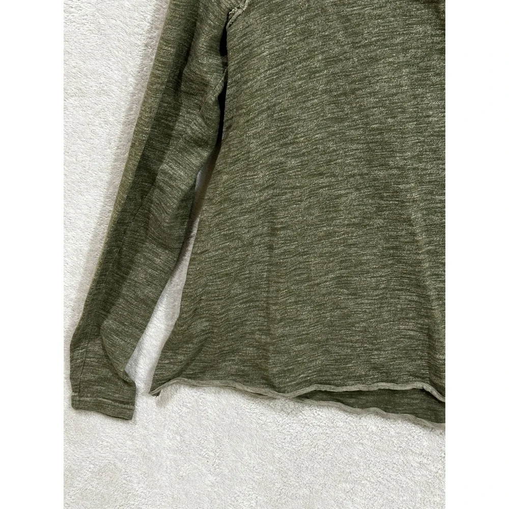 Free People Beach Cowl Neck Cocoon Long‎ Sleeve Top Green Two Body Corps Deux